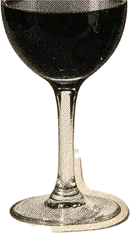Uitgeknipt wijnglas